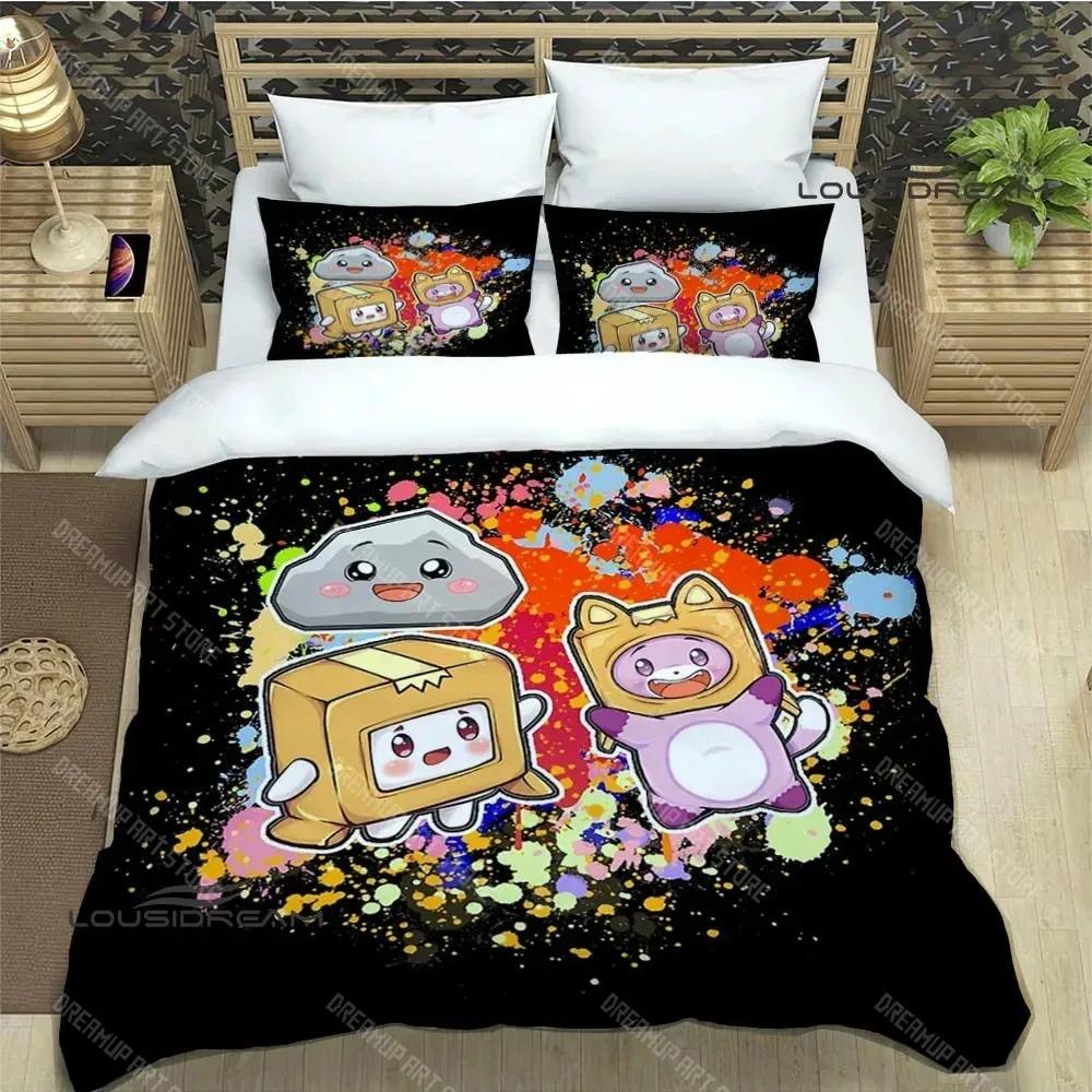 Lankybox Foxy Boxy Cute Printed Bedding Sets Exquisite Bed Supplies Set Duvet Cover Bed Comforter Set Bedding Set Luxury