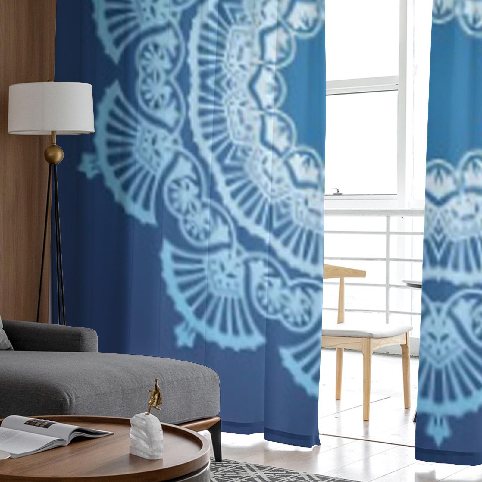 Круглые цветочные тюлевые прозрачные шторы для гостиной спальни современные шифоновые — фото 4