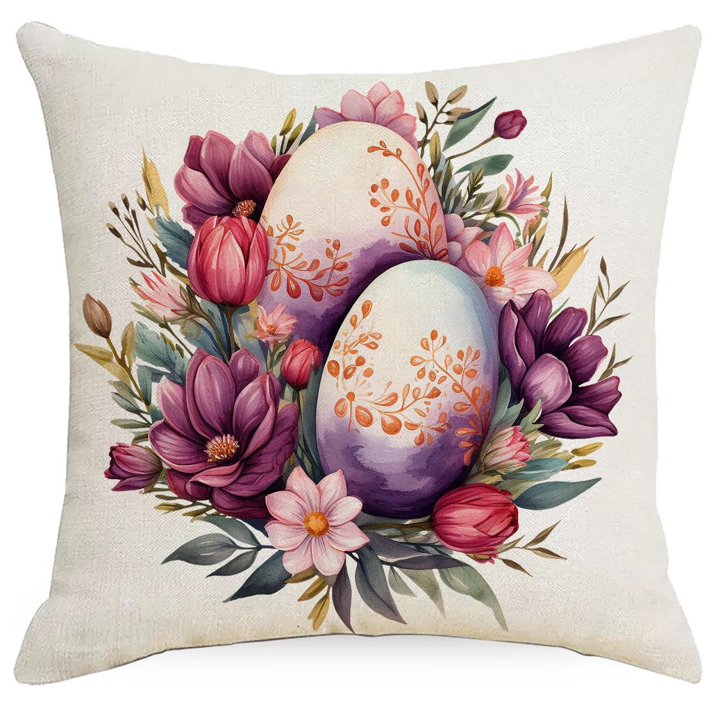 New Easter Bunny Easter Egg Sofa Decorative Pillow Cushion Cover