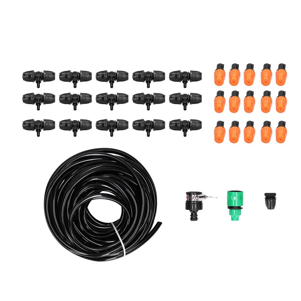 Automatic Watering System Atomizing Mist Sprinkler Nozzles 8 11 Hose Set for Garden Lawn Patio