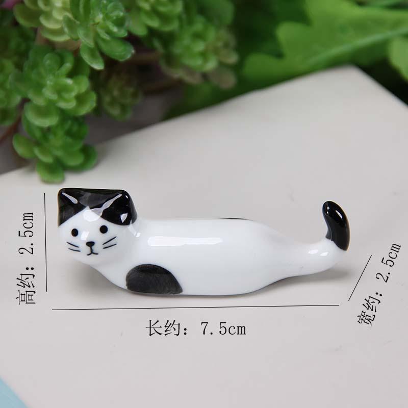 5 יחידות מחזיק מקלות אכילה חתול קאוואי מעמד למקלות אכילה קרמי לבית, מסעדה, שולחן אוכל אביזרים אספקה מעמד מקלות אכילה