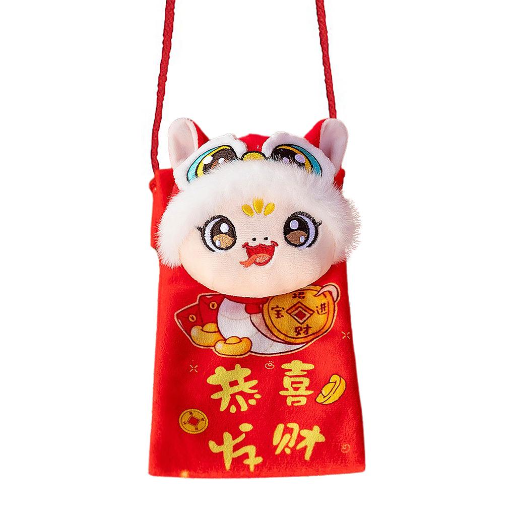 20cm Chinese New Year Red Envelope Pocket Adorable Soft Chinese Red Envelope Pocket for Kids Friends