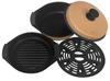 Seikatsu Densai Microwave Cooking Pot 3-Piece Set with Recipes, Fireless Cookware, Beige, Round