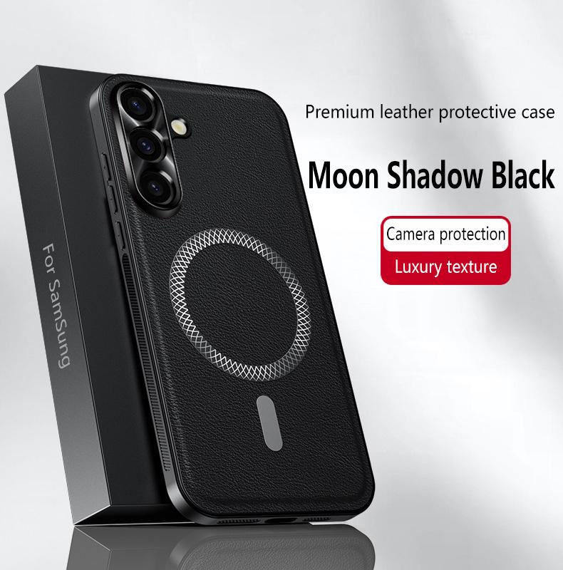 Retro Leather Magnetic Phone Cases For Samsung Galaxy A16 A25 A34 A52 A53 A54 A55 5G Metal Camera Protection Shockproof Cover