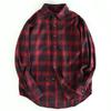 Island Country Good Goods ~ Foreign Trade Stylish Spring and Autumn Men's Long Sleeve Men's Clothing Plaid Shirts Sanding Craft All-Matching Shirt
