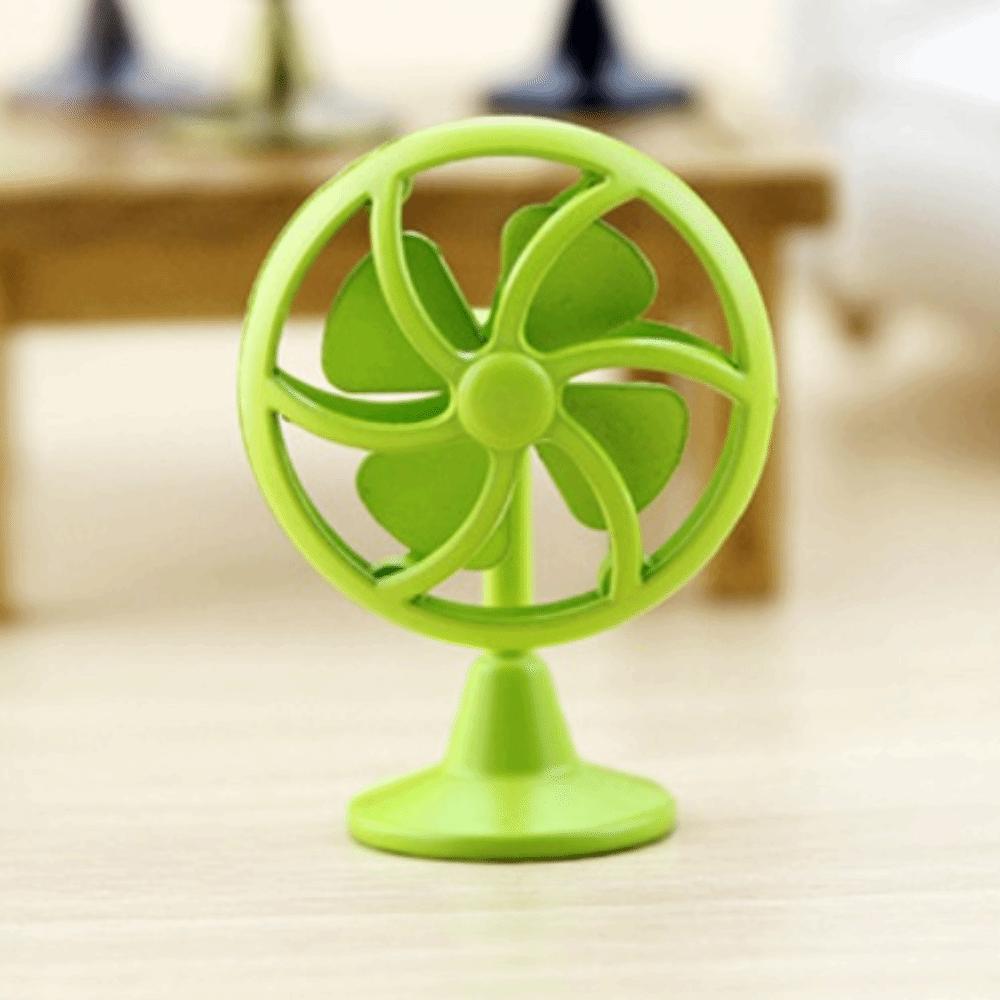 1:12 Scale Dollhouse Electric Fan Retro Mini Fan Model Miniature Doll Fan Furniture  DIY Toy