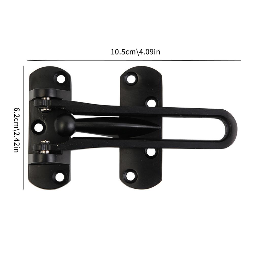 1pc Door Latch Lock Heavy Duty Security Latch Black Silver Door For Hotel Buckle Alloy Hardware J9T8