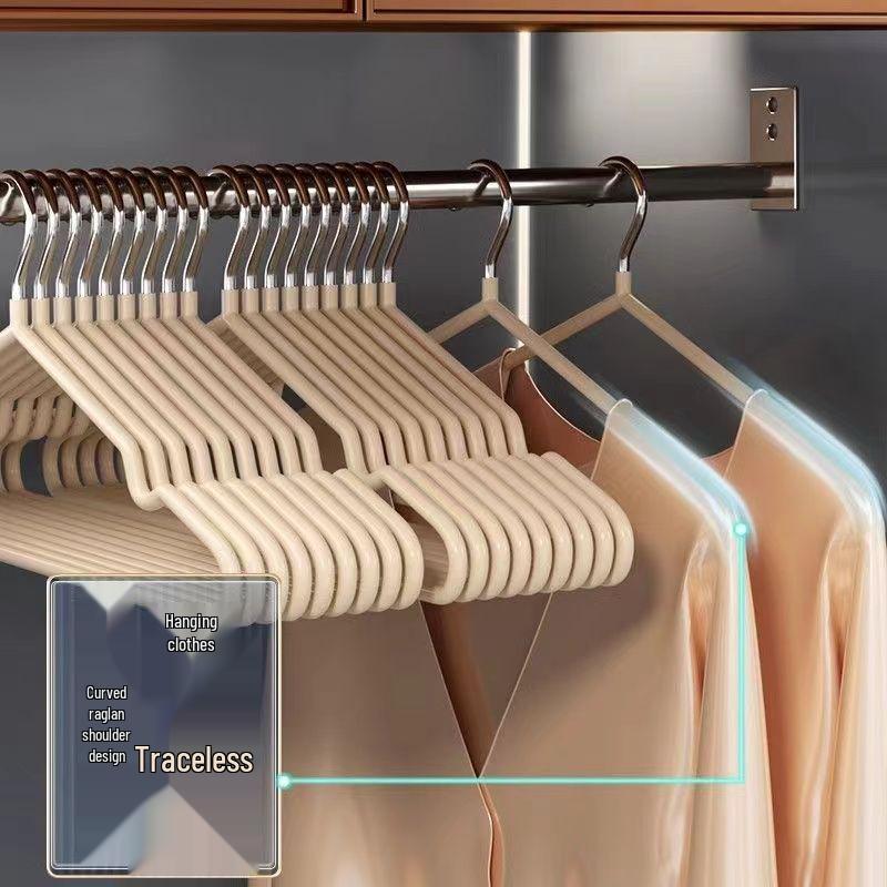 Adult Non-Slip White Hangers - Set of 10, Thickened & Non-Marking