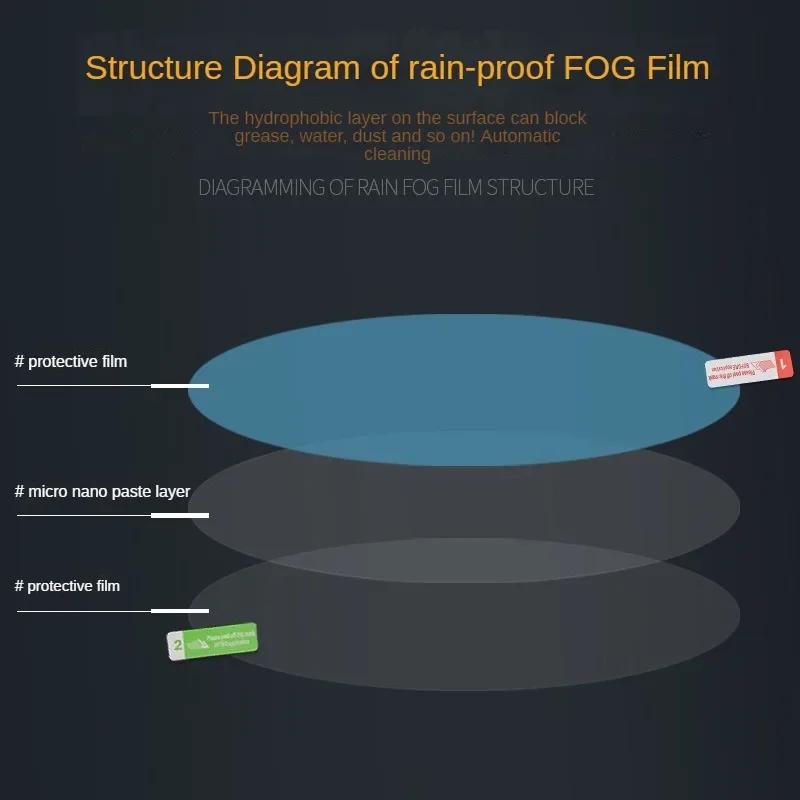 Car Rearview Mirror Film Side Window Rainproof Clear Film 2Pcs Anti Fog Window Mirror Protective Sticker Car Accessories Decal