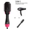 Hot Air Brush Multi-Function Hair Dryer Straightener Curler Comb One Step Professional Salon Hair Styler and Volumizer Ion Blow