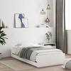 VidaXL Bed Frame with Drawers White 100x200 Cm Engineered Wood 3207287