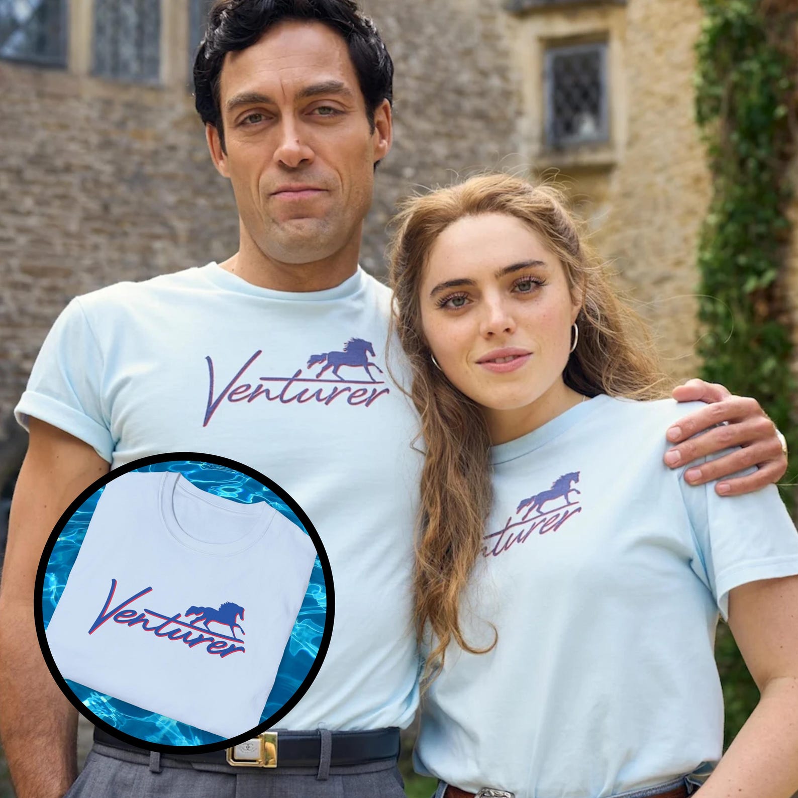 Venturer Rivals TV Show TShirt, Jilly Cooper Inspired Portrait Tee, Freddie Jones Rivals Fans Gift Shirt S