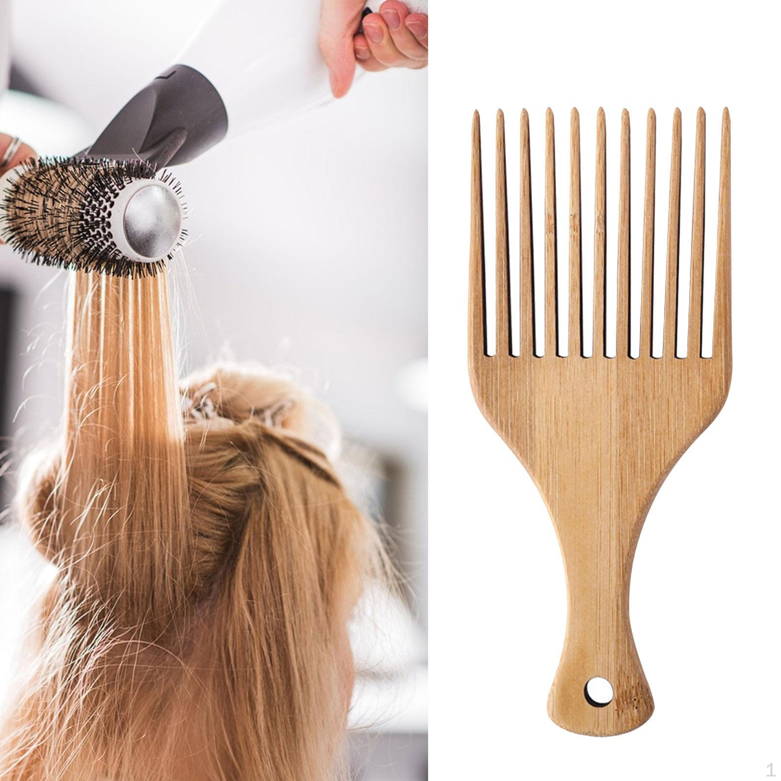 

Hair Combs Smooth Short Comb Afro Pick Lightweight Portable Beard Wooden for