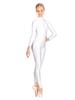Nylon Long Sleeve Bodysuit for Gymnastics, Yoga, and Dance