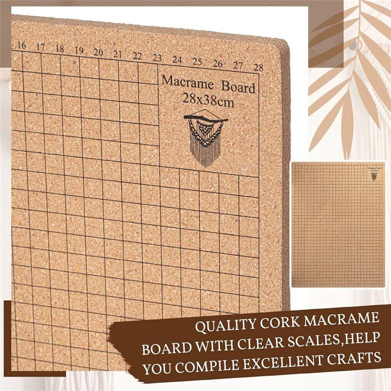 ABUL-104Pcs Lace Board And Metal Adjustable Stand With T Pin Clip Macrame Supplies Reversible Mesh Macrame Projects