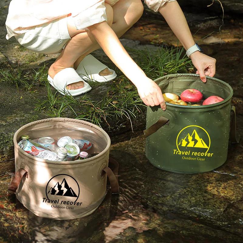 5L/10L/20L Car Folding Bucket Waterproof Foldable Sink Portable Travel Foldable Basin Camping Hiking Fishing Storage Bucket