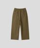 BLACK MOMENT Balloon Fit Pintuck Wide Cotton Pants [Khaki Brown]