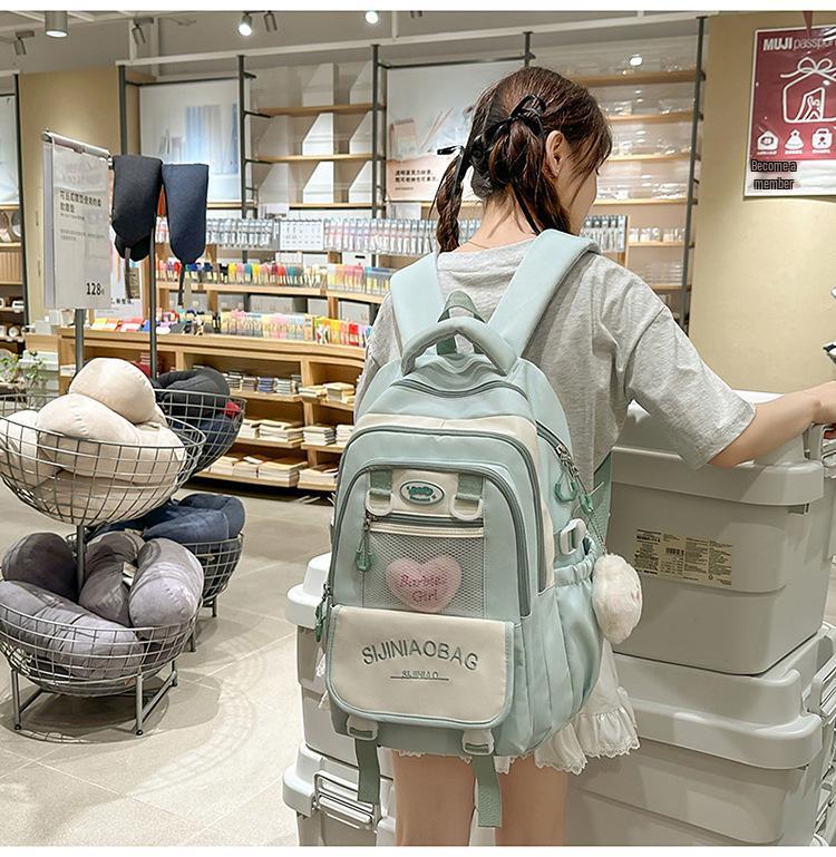 Korean Style Women's High School Backpack - Large Capacity Shoulder Handbag