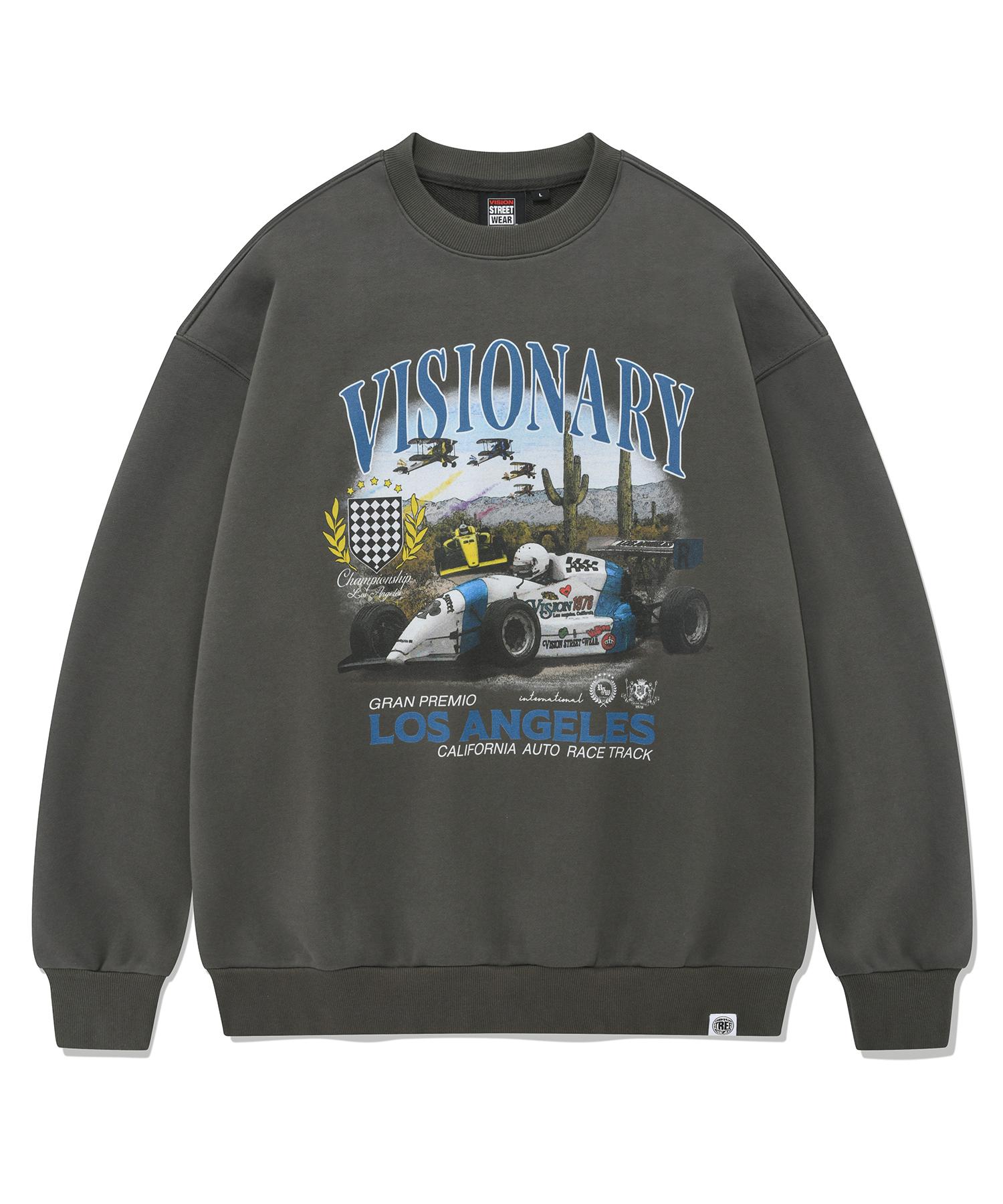Vision Streetwear Vsw Свитшот с круглым вырезом Угольный S