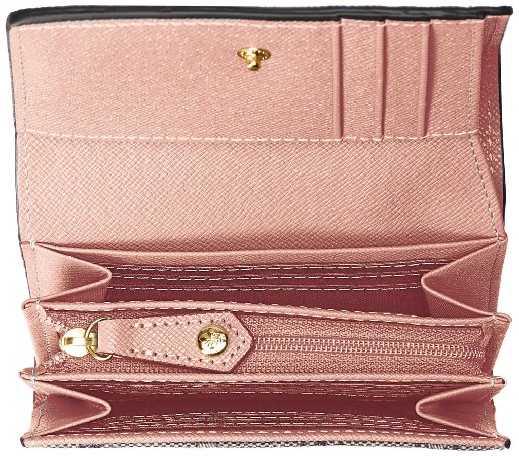 Patrick Cox "Rich" Wallet, Lily Print, PVC and Cowhide Combination, Compact, PXLW7LS1, Pink
