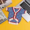 New Designer Tide Brand Pet Sweater Autumn/winter Knitted Cardigan Puppy Clothes Dog Costume  Bago Teddy Dog Clothing