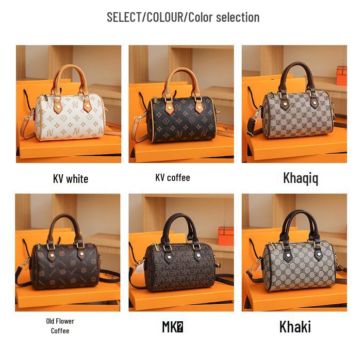 2025 Women's Classic Monogram Boston Pillow Bag - Versatile Fashion Handbag & Crossbody Shoulder Bag