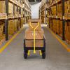 Steel Garden Cart 900lb Capacity Heavy Duty Yard Wagon Cart 10in Tires
