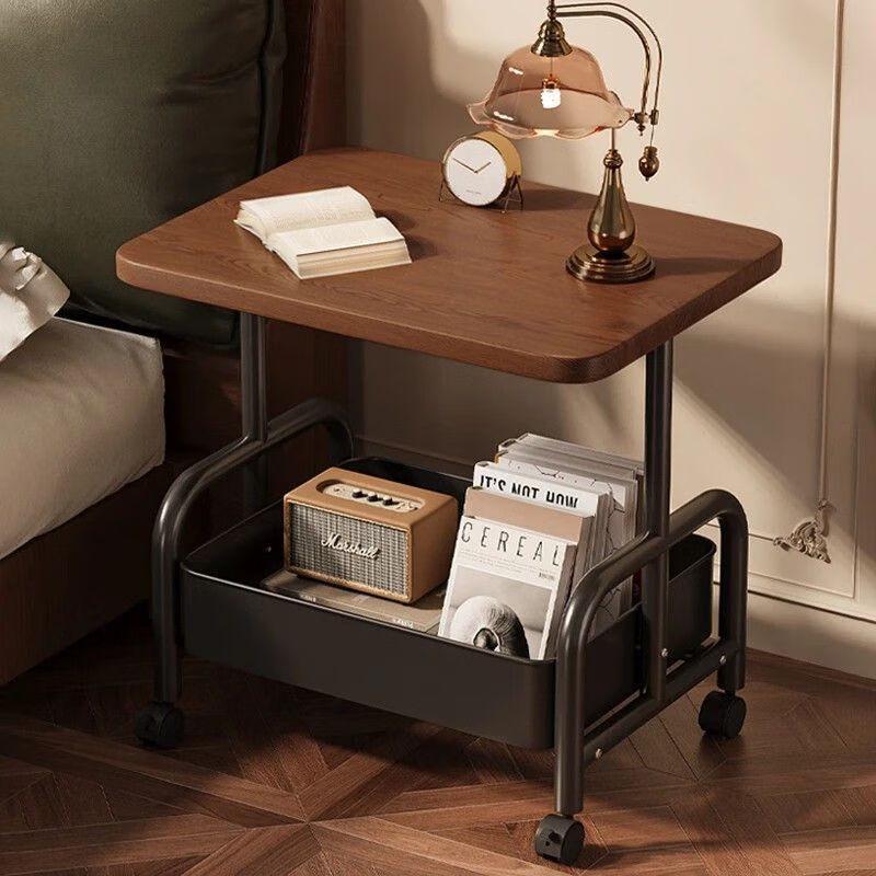 Movable Double-Layer Coffee Table Cart