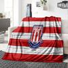 Stoke Football Club Flannel Blanket, Soft Polyester, Modern Design, All-Season for Camping, Travel, Gifts for Holidays or Birthdays