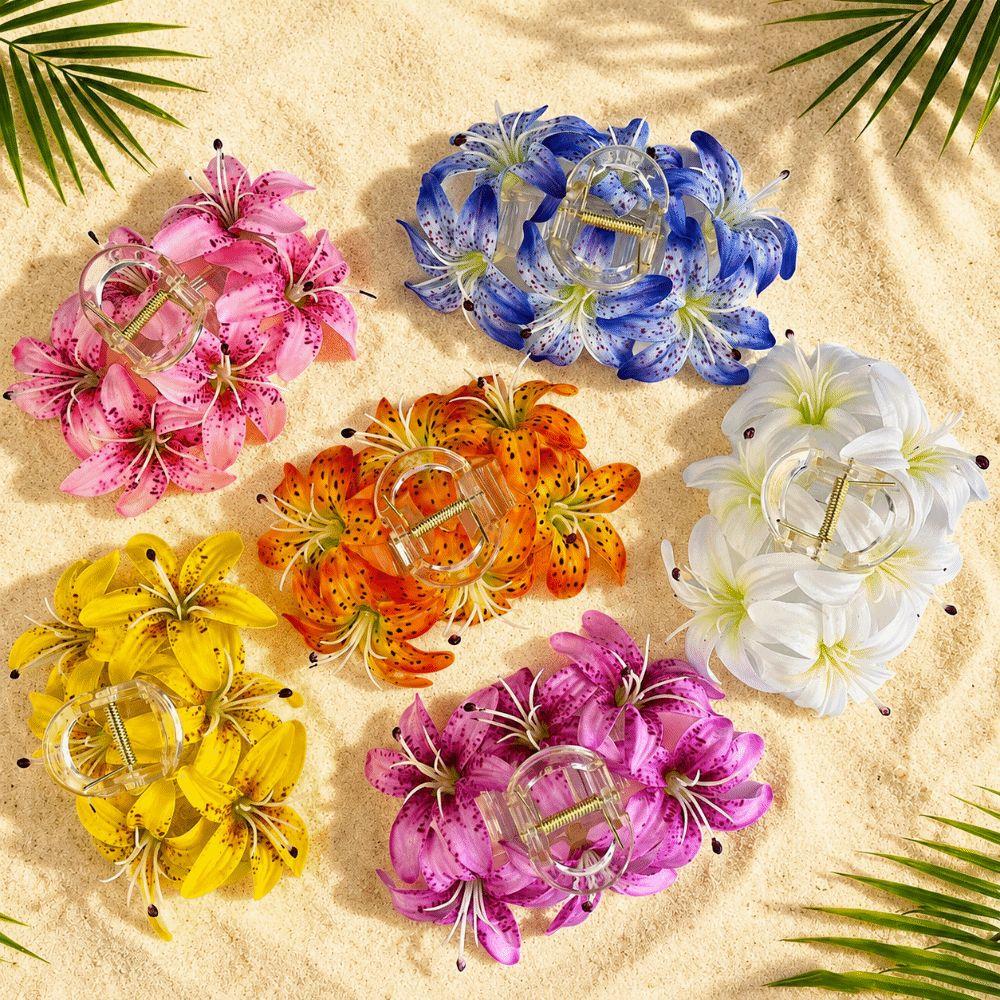 Versatile Floral Hair Clips Fresh Sweet Side Clip New Simulated Flower Hair Clip  Beach Outfits