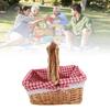 Picknickkorb mit Deckel Griff Abnehmbarer Einsatz Multifunktioneller Gartenkorb für Blumen Obst Gemüse