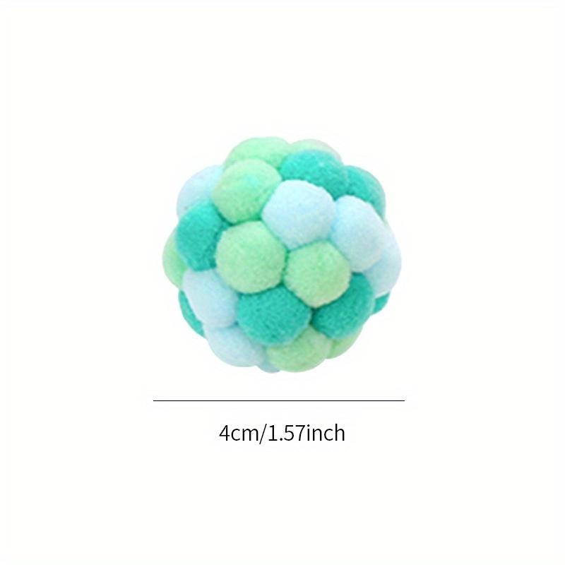 [Bunte Glockenball Interaktives Spielzeug] Katzenspielzeug Bunter Handgemachter Glockenball Hüpfball Interaktives Jagd Haustierzubehör