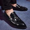 Buty Męskie Wysokiej Jakości Skóra PU Męskie Mokasyny Buty Vintage Frędzle Męskie Wsuwane Outdoorowe Oksfordy Moccasin Homme