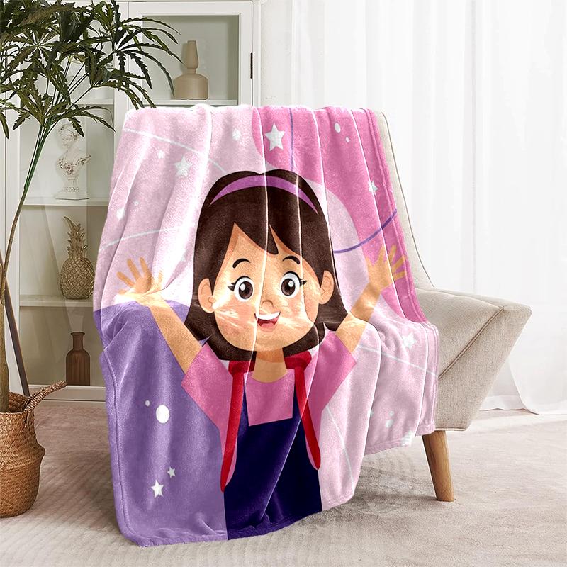 1pc Coperta Franco Ms. Design Stampa Rachel Educational Adventures, Coperta Leggera per Divano, Letto - Morbida e Calda, Regalo per Tutte le Stagioni come Natale,