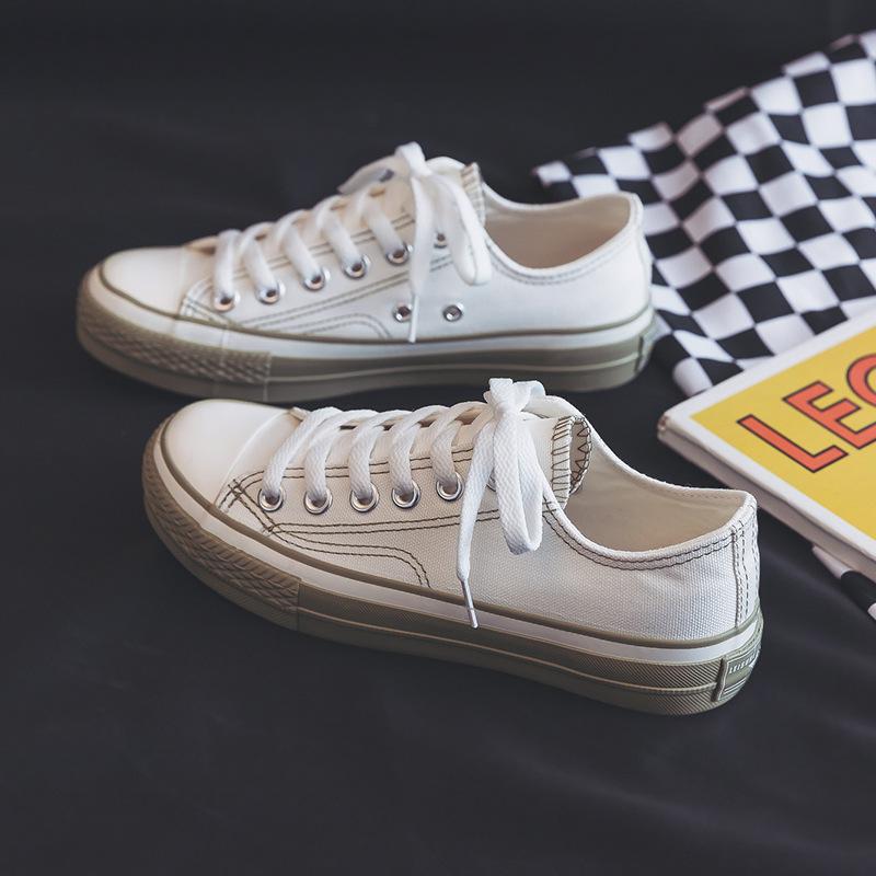 Ins High-top Canvas Shoes Women's Korean Version 2025 Spring and Autumn New Harajuku Ulzzang Retro Student Board Shoes Tide