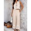 Women's Casual Vacation Pomichi Geometric Contrast Pants Set
