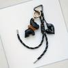 Bag Charm New Fashion French Bulldog Tassel Women Cute Bag Accessory PU Leather Car Key Ring Pendant