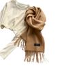 High-end pure wool scarf women's winter new camel red warm scarf long shawl