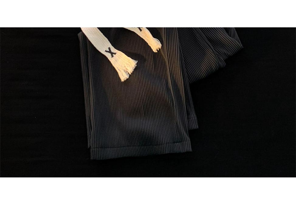 Women's Corduroy Straight-Leg Trousers - Plus Size, Slim, Wide-Leg, Casual, Ideal for Spring and Autumn.