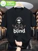 UnisexS Black TShirt Featuring a Blind Pattern with a Skull And Skateboard Design Made from MicroElastic Fabric