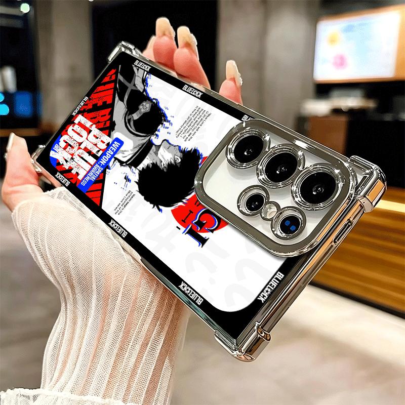Anime Blau L-Lock Manga Weiche Handyhülle Für Samsung Galaxy S26 Ultra S25 Edge S24 FE S23 Plus S22 S21 + S20 Beschichtung Anti-Fall Fu
