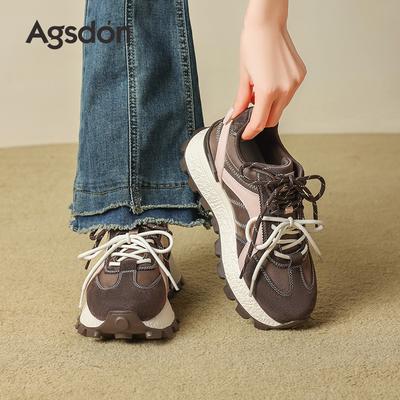 Augusteng Platform Forrest Gump Shoes New Autumn Retro German Training Shoes Lightweight Soft-soled Casual Sports Shoes