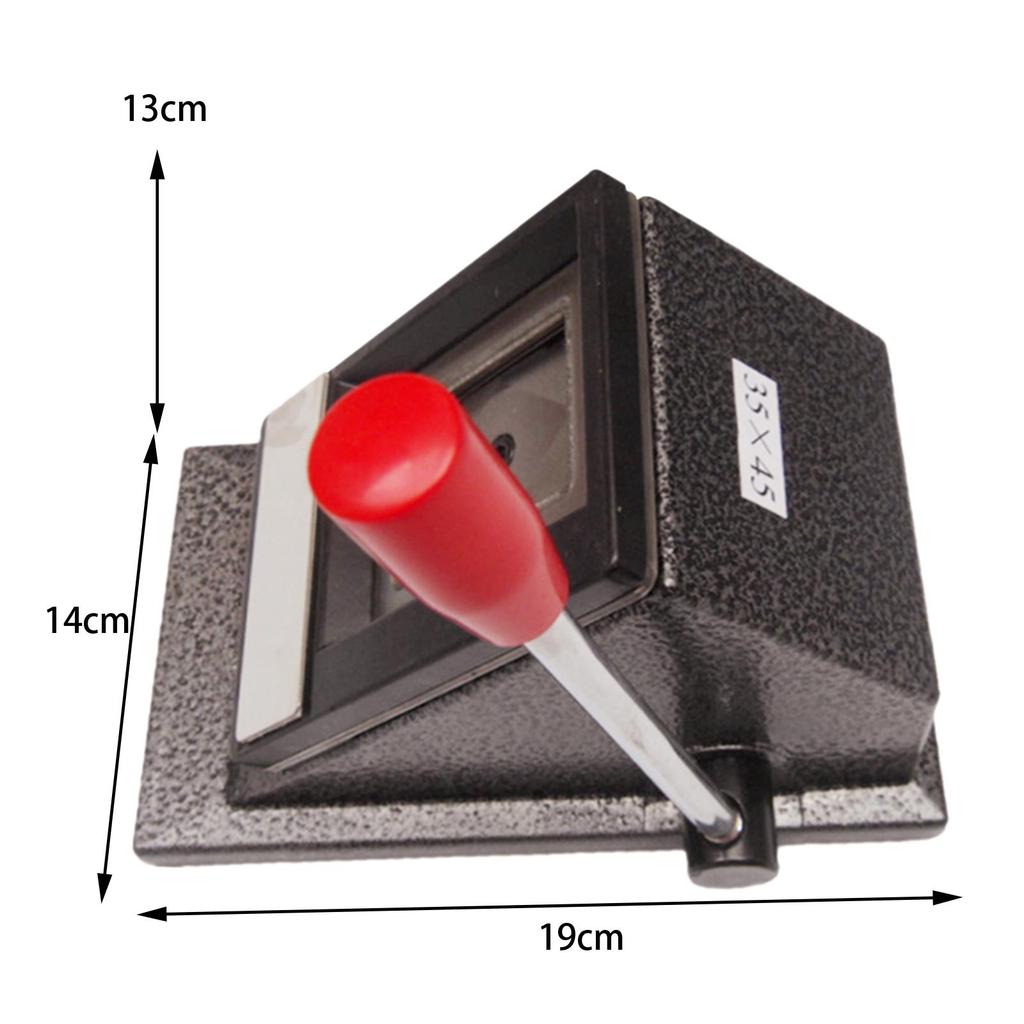 Manual Photo Cutter Punch Badge Button Maker 35x45mm Credit Card Cutting for Home Office PVC