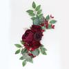 2pcs Wedding Arch Flowers Artificial Peony Rose Floral Swag for Wedding Welcome Signs Ceremony Reception Decoraction