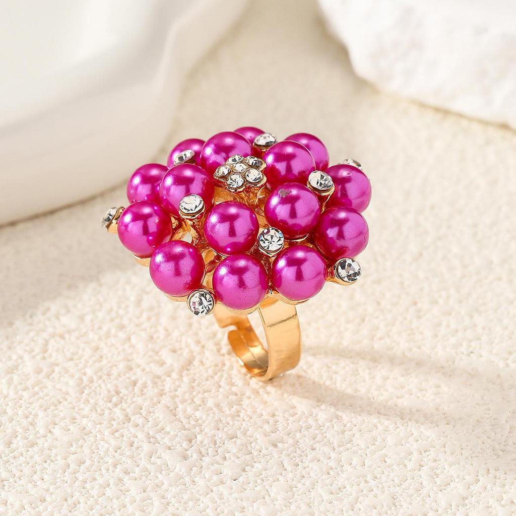 European and American Fashion Adjustable Pearl Ring - Popular Open Design