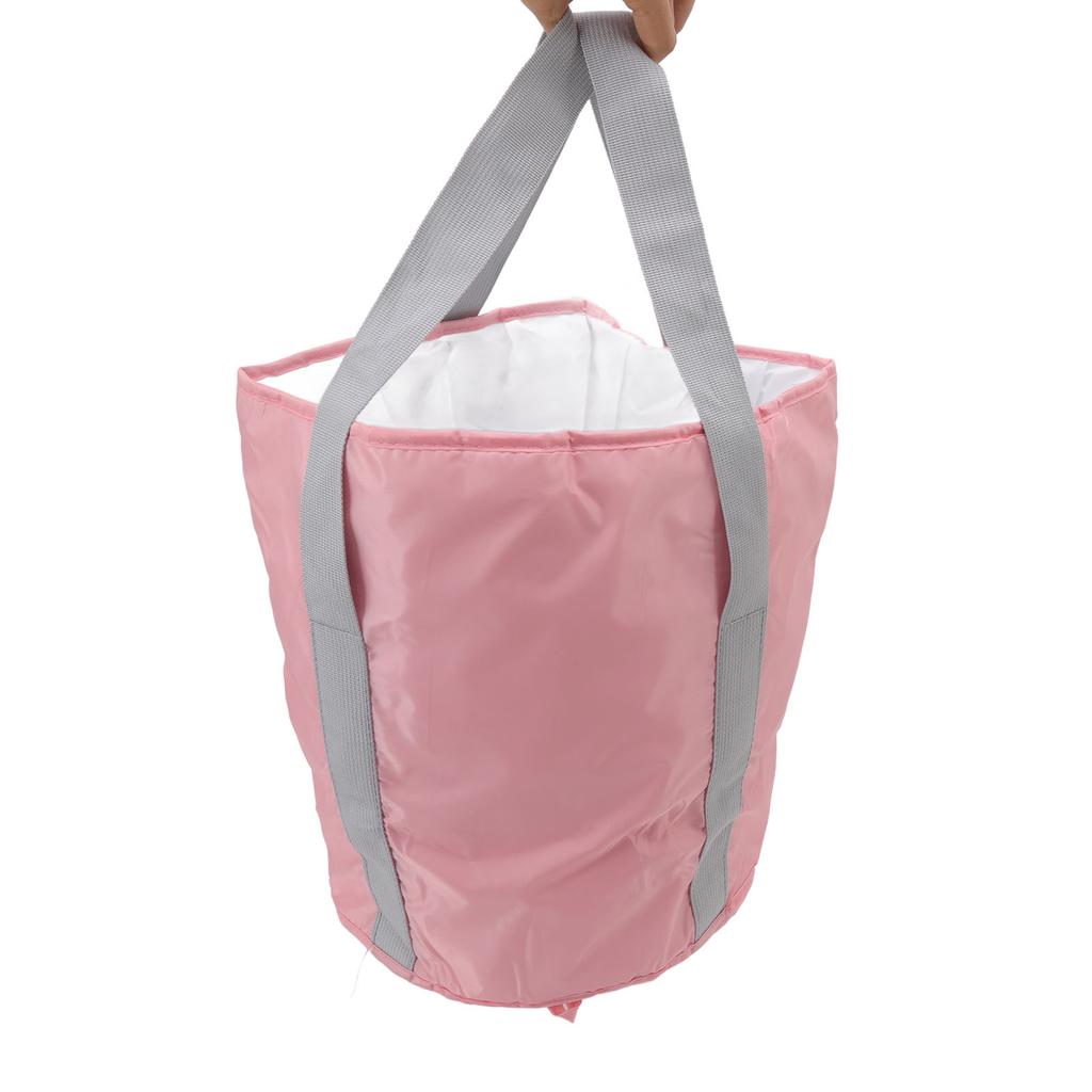 Foldable Foot Tub Polyester Double Layer Collapsible Camping Bucket with Storage Bag for Outdoor