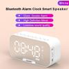 Digital Mirror Surface Alarm Clock With Bt Speaker Fm Radio Dual Alarms Electronic Desktop Clock Rechargeable Portable Player