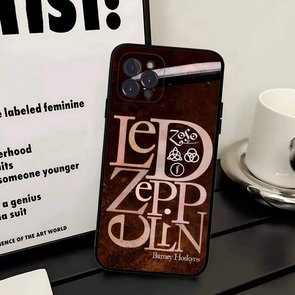 

Чехол для телефона Band L-Led Z-Zeppelin Для iphone 16 15 17 13 14 12 11 Pro Max Plus Черный Корпус Чехол iPhone 16 plus
