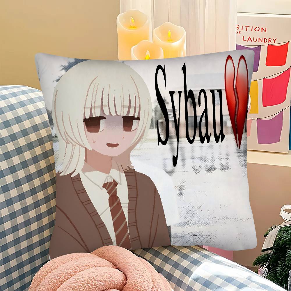 1pc Anime S-Saihate Station Icons Pillow Case Fashion Square Pillowcase Bedroom Sofa Room Ins Decoration Leisure
