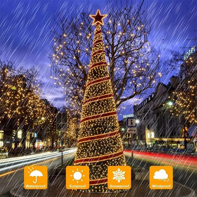 Solar LED Light String Outdoor Waterproof Flower Light Solar Garden Fairy Decoration Festival Party Atmosphere Color Light